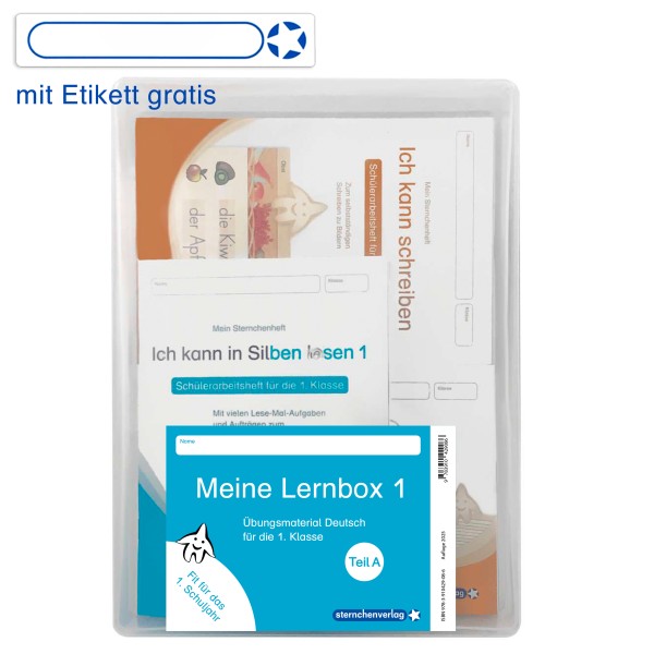 Meine Lernbox 1 - Teil A - Deutsch - Fit für das 1. Schuljahr - Jetzt neu mit Etikett zum Beschriften