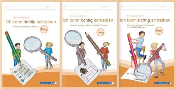 Mein Lupenschreibheft 1, 2 und 3 im Set - Ich kann richtig schreiben - 3 Hefte