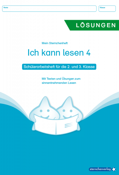Ich kann lesen 4 - digitales Lösungsheft