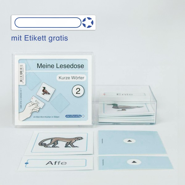 Meine Lesedose 2 - Kurze Wörter - Jetzt neu mit Etikett zum Beschriften - SALE Restposten!