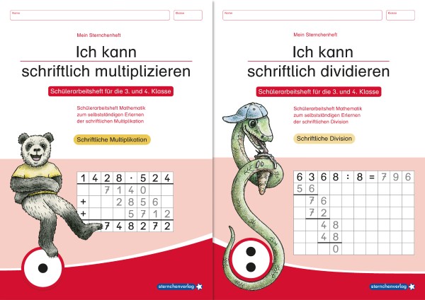 Ich kann schriftlich multiplizieren und schriftlich dividieren im Set - 2 Hefte
