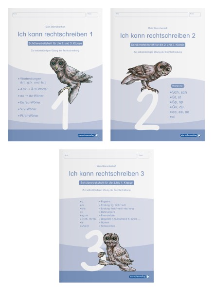 Ich kann rechtschreiben 1 bis 3 im Set - 3 Hefte im neuen Design!
