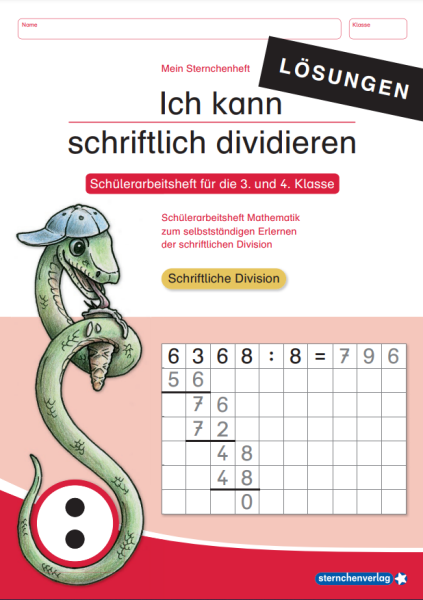 Ich kann schriftlich dividieren - digitales Lösungsheft