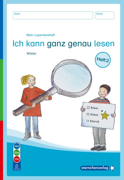 Mein Lupenleseheft 2 - Ich kann ganz genau lesen - Wörter - Ausgabe mit Artikelkennzeichnung (DaZ)