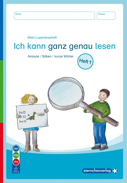 Mein Lupenleseheft 1 - Ich kann ganz genau lesen- Ausgabe mit Artikelkennzeichnung (DaZ)