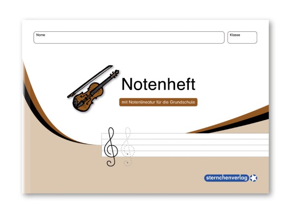 Notenheft - Mit Notenlineatur für die Grundschule