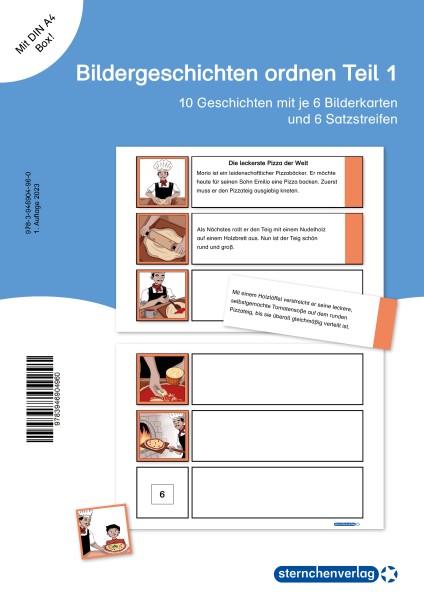 Bildergeschichten ordnen Teil 1 - 2. und 3. Klasse - Jetzt neu mit Etikett zum Beschriften