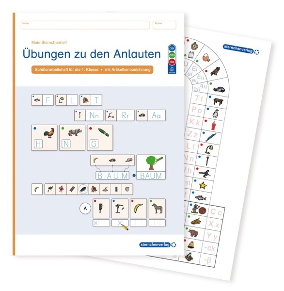 Übungen zu den Anlauten - Schülerarbeitsheft für die 1. Klasse - mit Artikelkennzeichnung (DaZ)