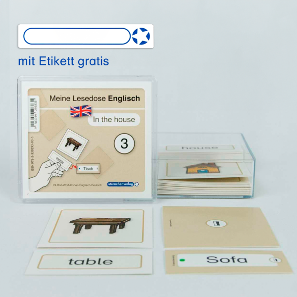 Meine Lesedose Englisch 3 - "In the house" - Jetzt neu mit Etikett zum Beschriften