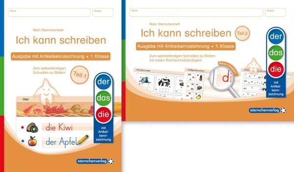 Ich kann schreiben Teil 1 und Teil 2 - Ausgabe mit Artikelkennzeichnung (DaZ) - SALE Restposten!