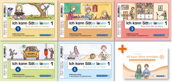 Ich kann Sätze lesen Teil 1 in Sprechsilben (5er-Set)